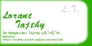 lorant tajthy business card